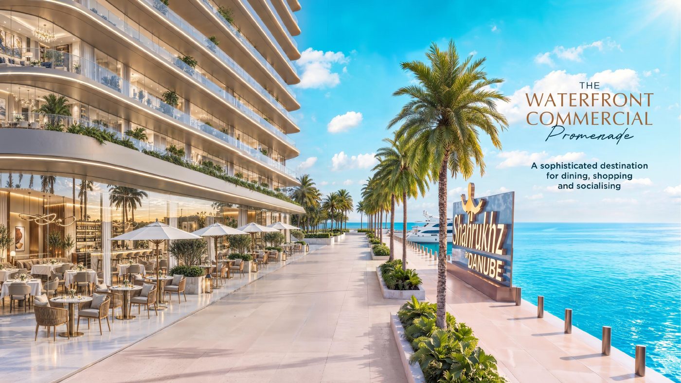 Waterfront commercial promenade (developer rendering)