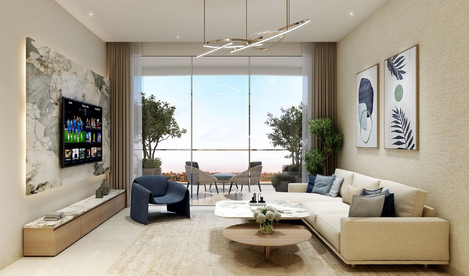 Living room (developer rendering)